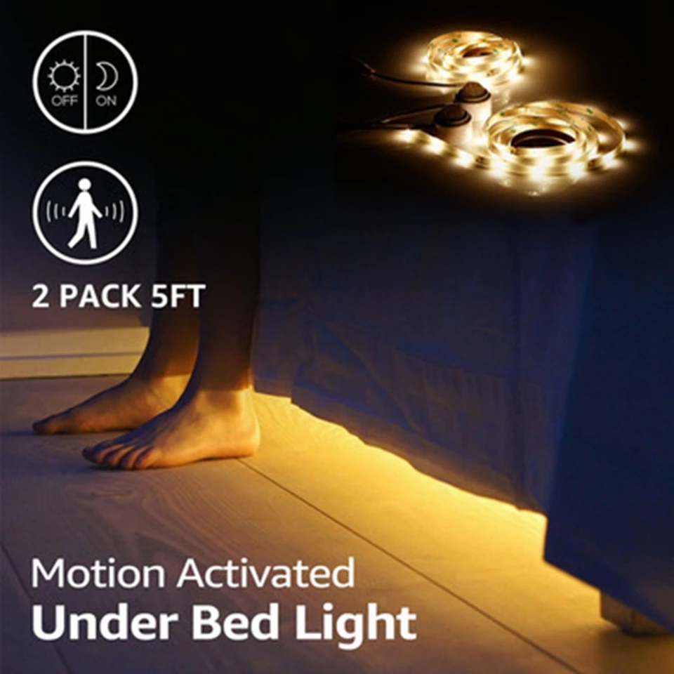 PIR датчик движения светодиодный светильник s для кухни светодиодная подсветка под шкаф прикроватная лестница шкаф ночник лампа безопасности батарея мощность лампа