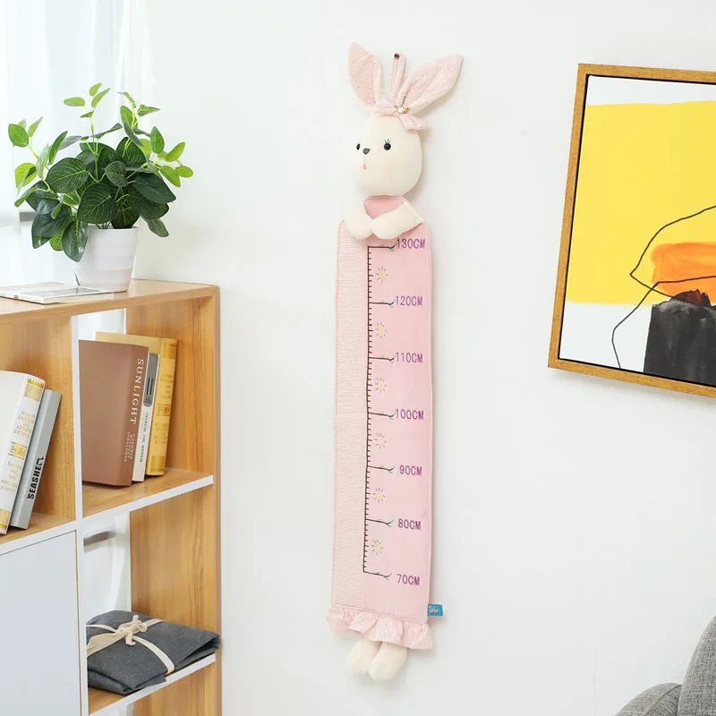 pink Nooer плюшевый кролик ребенок высота измерения детский подвесной график роста детей стикер на стену правило 1,3 м высокий Кролик для детей - Цвет: pink