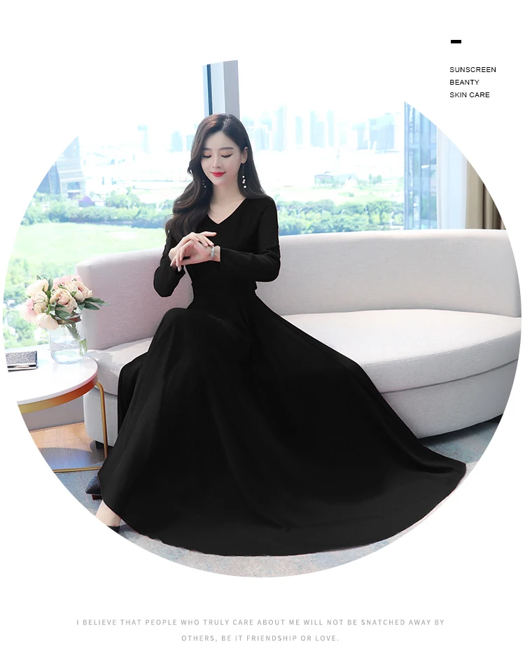 Autumn Winter Vintage Chiffon Boho Midi Dress 2020 4XL Plus Size Sexy Casual Maxi Dresses Women Party Long Sleeve Black Vestidos