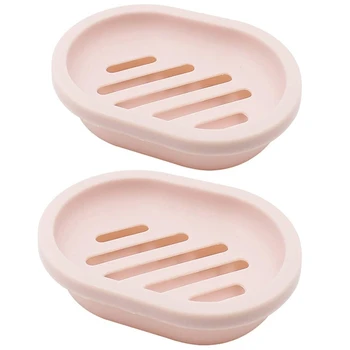 

TOP!-2-Pack Soap Dish with Drain, Soap Holder, Soap Saver, Easy Cleaning, Dry, Stop Mushy Soap