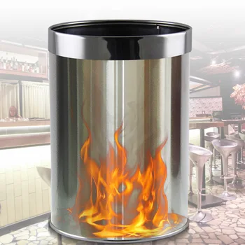 

8L/10L/12L/16L Stainless Steel Uncovered Trash can Fireproofing Explosion-proof High quality Garbage cans Domestic Paper Basket