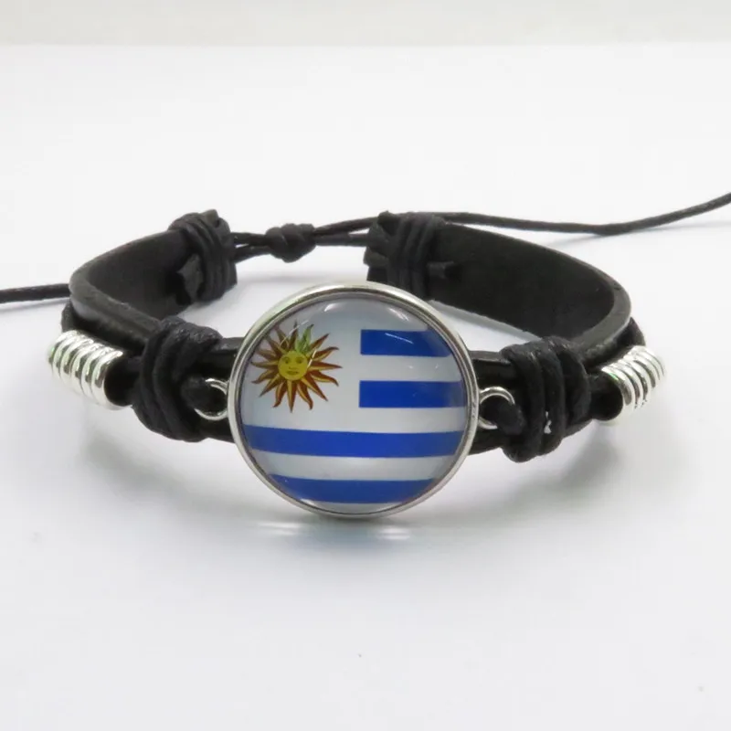 Venezuela, somalia, Испания, Йемен, Национальный флаг, стеклянный кабошон, кожаный браслет для женщин и мужчин деревенский браслет на заказ