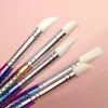 5Pcs Nail Art Sculpture Pen Silicone Nail Tools for Nail Art Design Nail Foil Carving Drawing Manicure 1