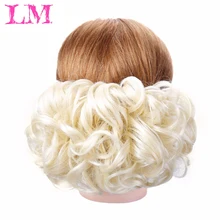 LiangMo вьющиеся грязные пучки волос кусок волос для наращивания резинки для наращивания покрытие настоящие волосы кольцо