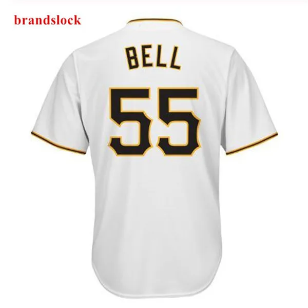 Новинка 22 McCutchen 55 Bell 6 Marte Джерси Питтсбург мужские бейсбольные майки белый черный - Цвет: Золотой