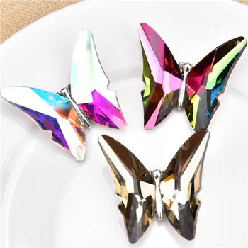 

2pcs Cinderella Crystal AB Rhinestone butterfly Applique Flatback buckle crystal Rhinestone shoe flower Wedding Dress Decoration