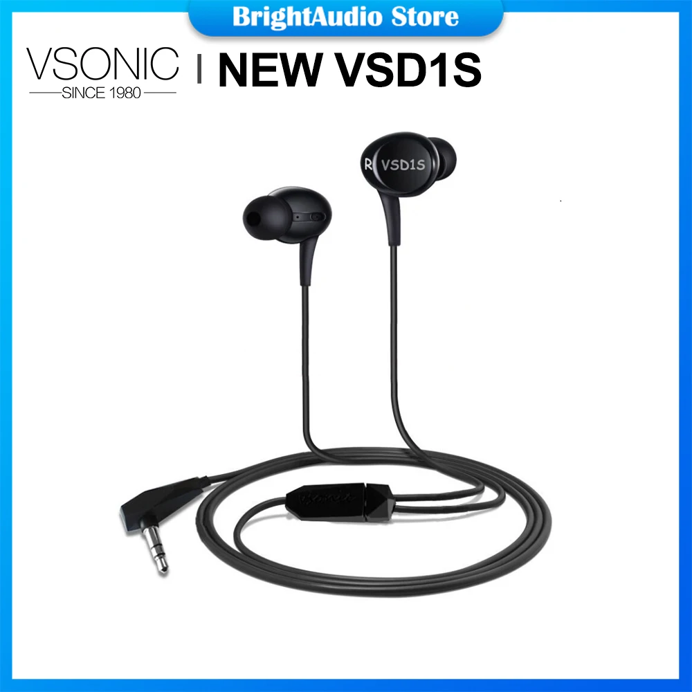 

VSONIC NEW VSD1S i HiFi Audio Dynamic Driver In-Ear Earphone IEM Two-Way Wearing Sport Earbuds Headset MIC Control Vocal POP