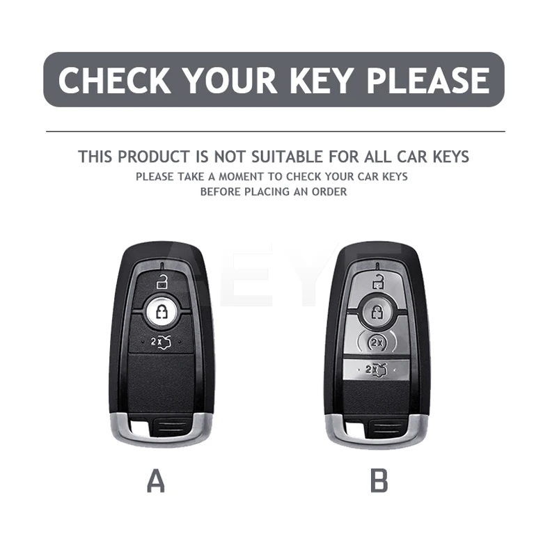 TPU Leather Car Key Case Cover Shell For Ford F-150 F-250 F-350 2018 2017 Fusion Mustang Explorer Key Holder Auto Accessories - H49d3aebe0373413da7ad4bdd9688d8524