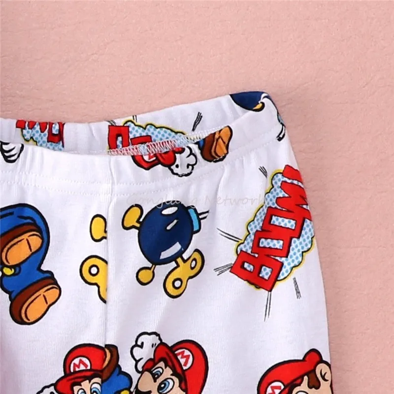 2019-New-Hot-Selling-Baby-Boys-Toddler-Cotton-Pajamas-2PCS-Set-Super-Mario-Cartoon-Print-Sleepwear (4)
