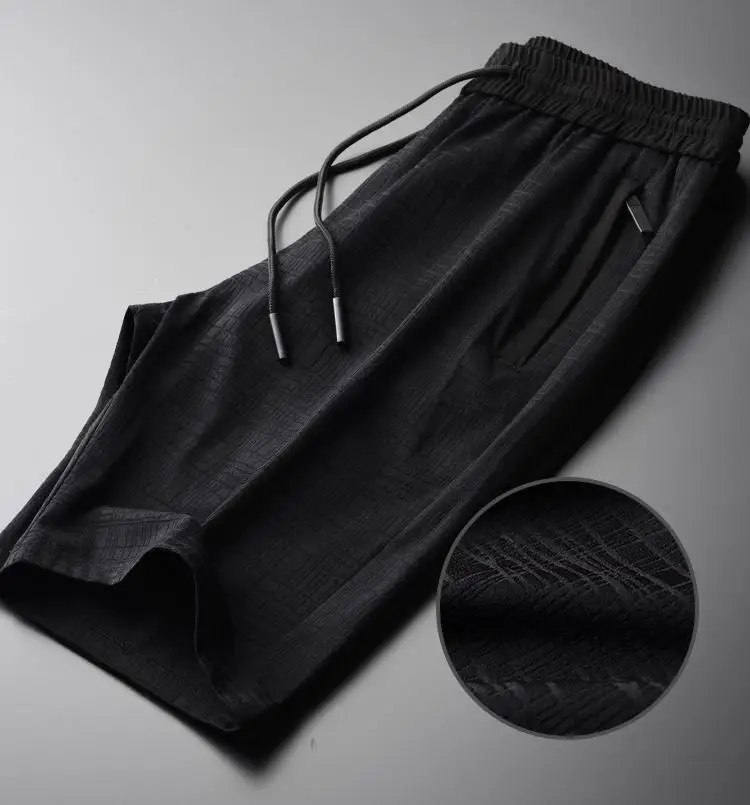 Minglu протектор летние Для мужчин s шорты размера плюс 4xl пряжа окрашенный, темный в полоску из шелковистой ткани Slim Fit Короткие брюки Для мужчин модные Для мужчин короткие штаны