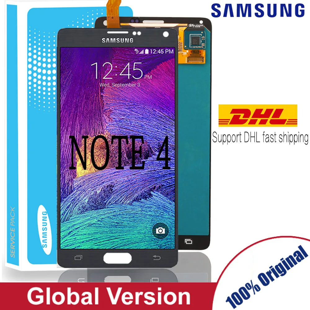 Оригинальный сменный ЖК-дисплей 5 7 дюйма для samsung Galaxy Note 4 Note4 N910 N910C N910A N910F N910H с
