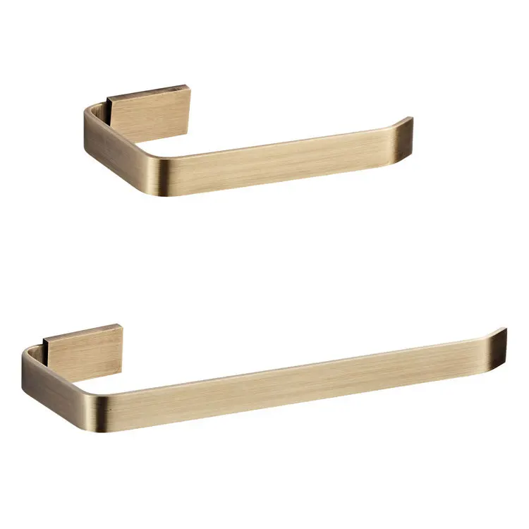 

Square Flat Tube Modern Simple Brass Chrome Chrome Bathroom Toilet Paper Towel Ring Towel Toilet Paper Stand Paper Towel Holder