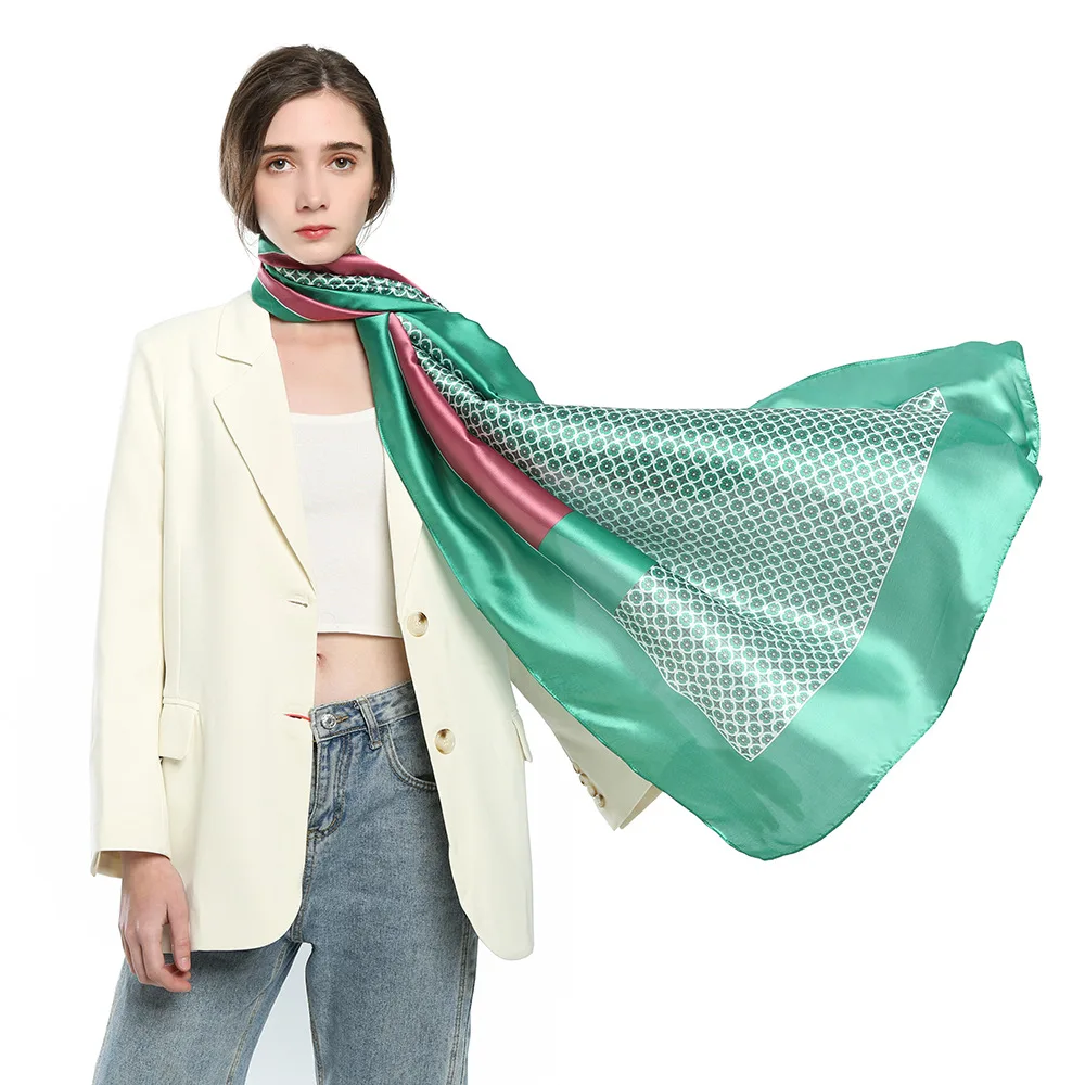 

2022 Brand Designer Silk Scarf For Women Femme Foulard Bandana Print Net Shawls Wraps Spring Neck Scarves Pashmina Lady Hijab