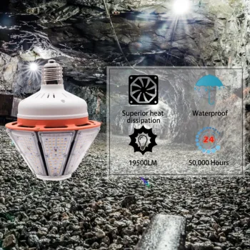 

150W LED Corn Light Bulb, Replaced for 750W CFL/HID/HPS Light 19500lm High Lumen，E39/E40 Mogul Base for Post Top Wall Warehouse