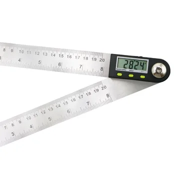 

1* Digital Protractor 2-in-1 Angle Finder Protractor Digital Goniometer 200 Mm Stainless Steel Ruler (not Including Battery)