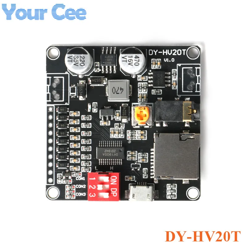 Модуль воспроизведения голоса MP3 музыкальный плеер UART I/O триггер усилитель