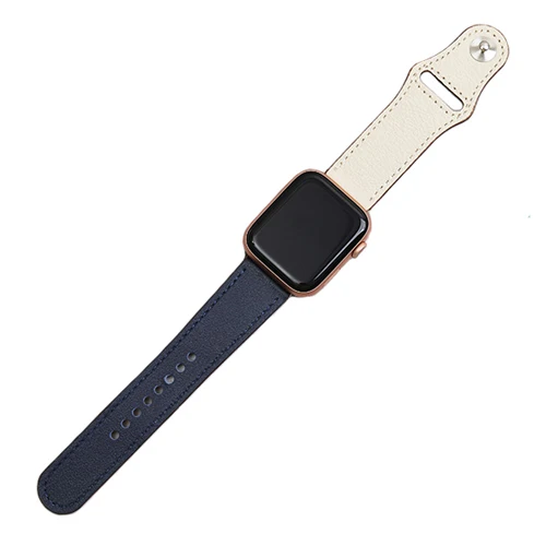 Genuine Leather B Натуральная кожа петля ремешок для apple watch band 44 мм 40 мм, 42 мм, 38 мм, версия наручных часов iwatch apple watch 5/4/3/2/1 ремешок браслет аксессуары для часов - Цвет ремешка: Genuine Leather B