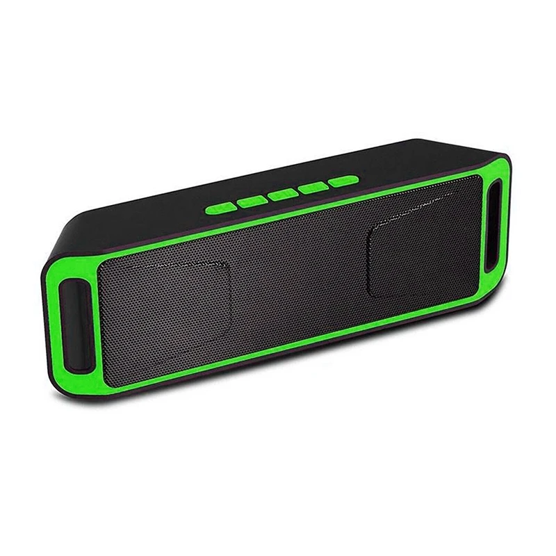 Green 1 шт. автомобильный комплект громкой связи с bluetooth, автомобильный беспроводной динамик, портативный USB мини бас стерео для путешествий, кемпинга, пеших прогулок, вождения - Название цвета: Green