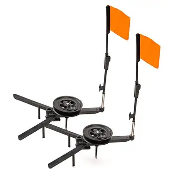 

2pcs Outdoor Winter Ice Fishing Rod Flags Tip-Up Fishing Tackle Orange