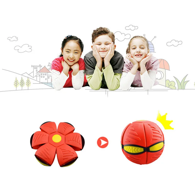 

Best selling deformation UFO ball with lights magic vent ball Frisbee deformation ball parent-child children's toys WM-55