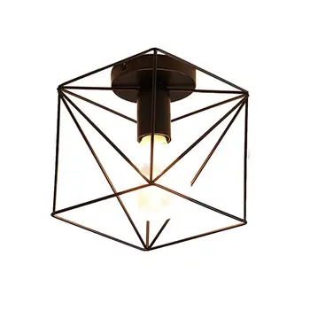 

100-240V E27 Retro Industrial Style Ceiling Light Decorative Iron Ceiling Lamp for Balcony Study Bedroom Restaurant Coffee Shop
