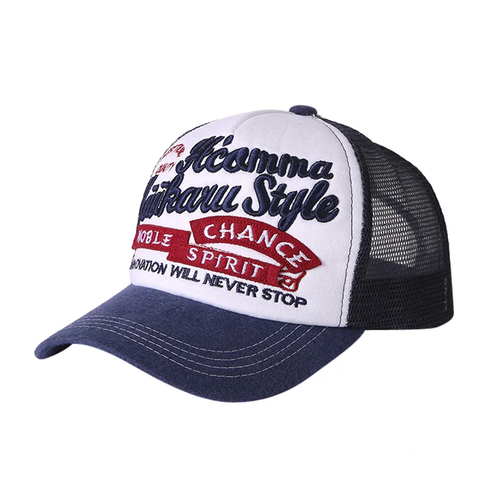 Gorra hombre, хип-хоп бейсболка с сеткой, мужская, для взрослых, солнцезащитная Кепка, Snapback, дышащая, с буквенным принтом, шапки для мужчин, хип-хоп, унисекс