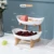 2/3 Tiers Plastic Fruit Plates With Wood Holder Oval Serving Bowls for Party Food Server Display Stand Fruit Candy Dish Shelves 14