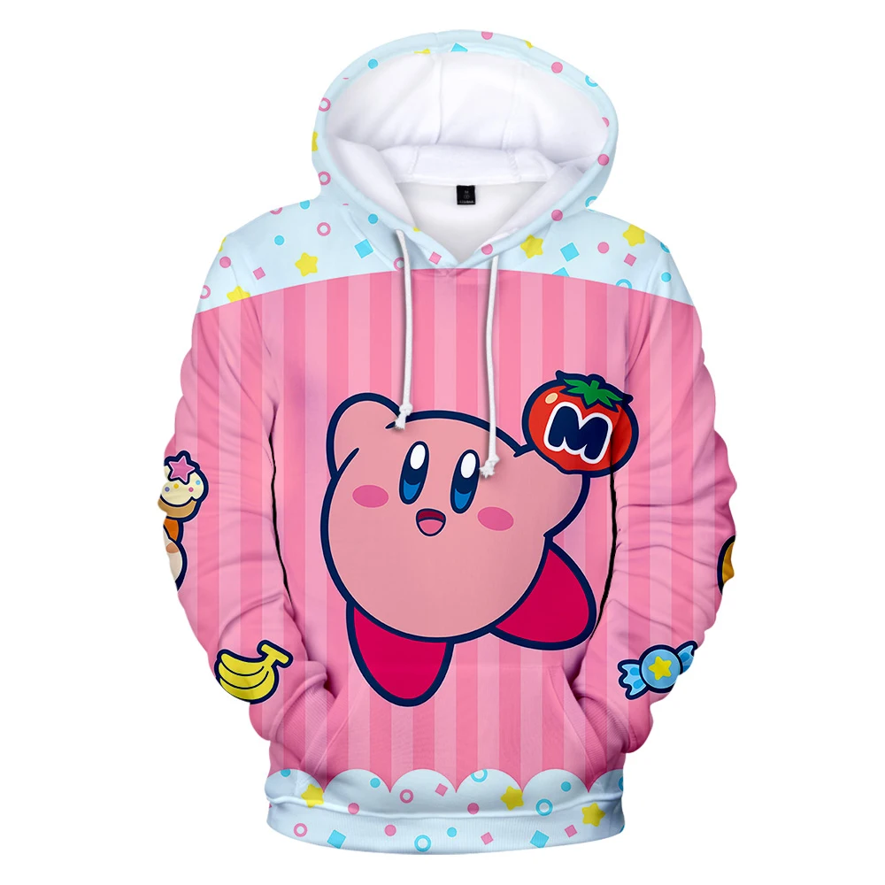 Kirby/толстовка с объемным капюшоном для мальчиков и девочек; Новое поступление; Модные Повседневные детские толстовки с капюшоном; пуловер; детские толстовки с объемным принтом; Cпортивные костюмы толстовки