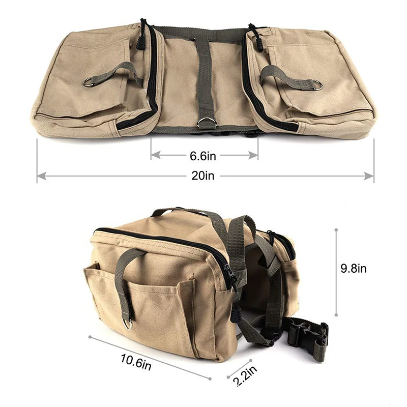 1 шт., сумка для собак цвета хаки, парусиновая, 270*55*250 см, многофункциональный, длинный рюкзак для собак, для пеших прогулок, кемпинга, пеших прогулок