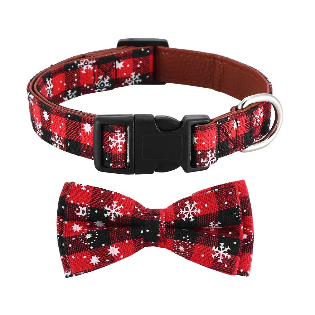 S/m/l Pet Dog Collar Comfortable Snowflake Print Neoprene Adjustable