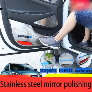 

stainless steel Door kick pad Car door anti kick pad Car Anti Kick Pad Car door anti kick pad for Hyunda Tucson 15-18