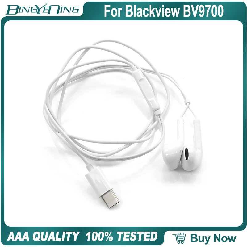 Новые оригинальные наушники гарнитуры для Blackview BV9700 Pro Наушники-вкладыши с микрофоном type-c Helio P70 Octa Core