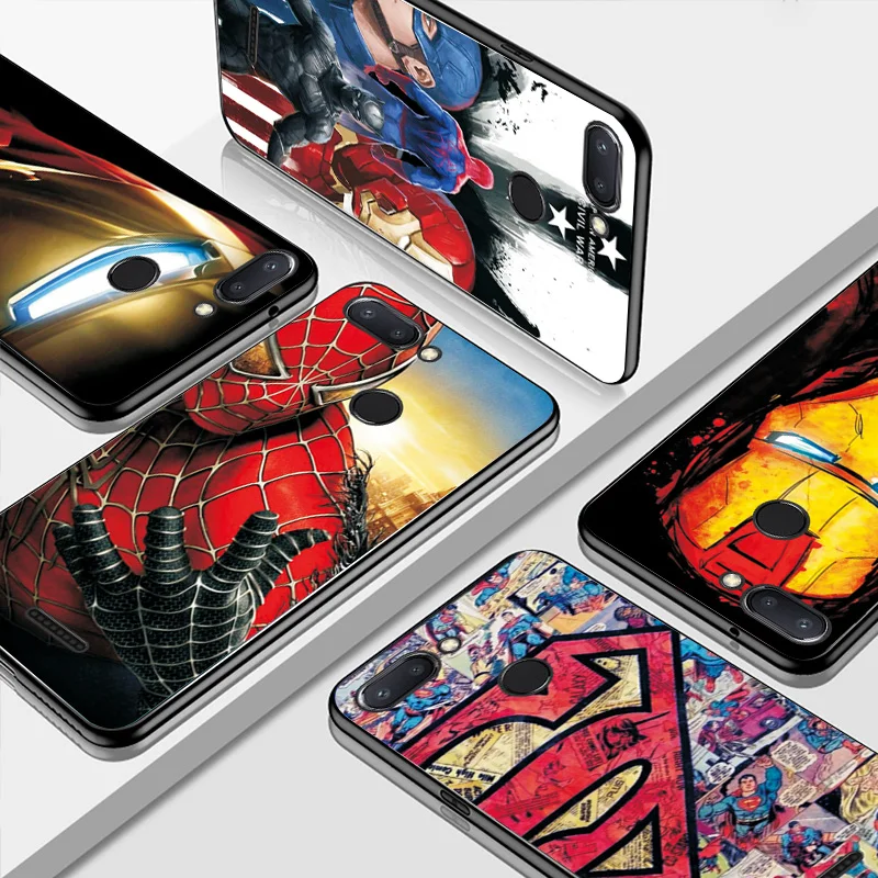 Черный ТПУ чехол для телефона Xiaomi Redmi 6A 5A 7A 8A 4X бампер Marvel Железный человек 5 6 7 8 Pro