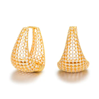 

missvikki Hot Fashion Statement Bridal Jewelry Wedding Earrings Trendy Zircon CZ Geometric Earrings For Women Accessories 2019