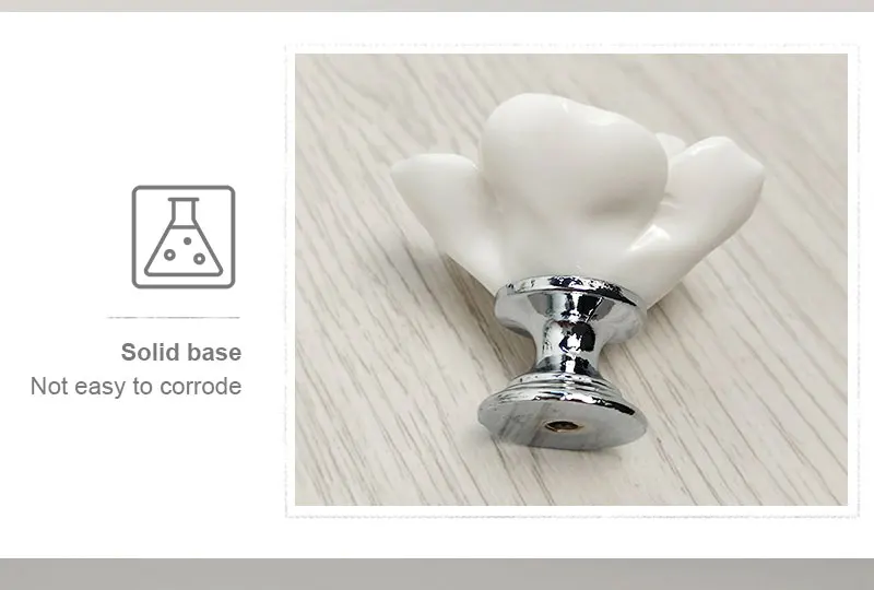 2 pçs flor branca gaveta de cerâmica