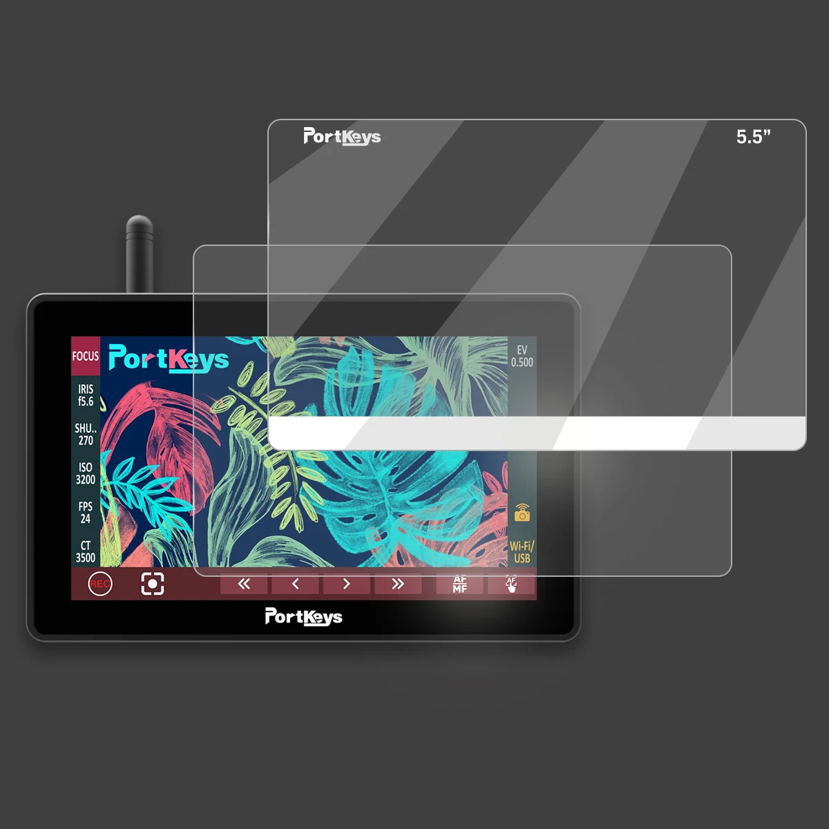 5.5 inch Tempered Film Sreen Protective For Portkeys LH5P ii BM5III BM5 WR 5.5" HDMI-compatible Video Camera Monitor portable monitor dslr field monitor