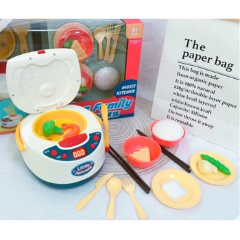 

New Kids Rice Cooking Set Children Kitchen Toy Cooking Electronics Pot Simulation Model Colourful Educational Toy Girl BabyD233