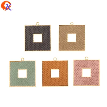 

Cordial Design 50Pcs 30*33MM Jewelry Accessories/Charms/Hand Made/Leather Effect/Square Shape/DIY Making/Earring Findings