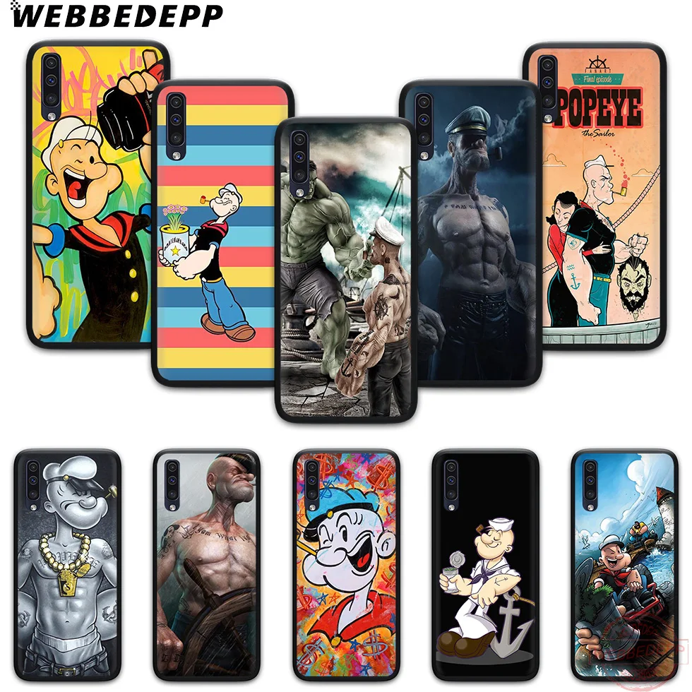 WEBBEDEPP Popeye Soft Phone Case for Samsung A10S A6 7 8 9 A10 20 A40 A50 A60 A70S M10 M20 30 |