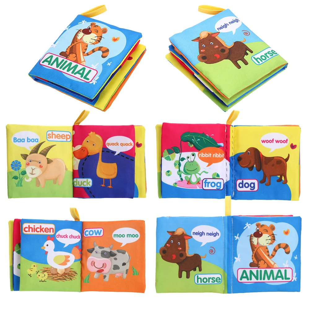 Libros de Tela para Bebes Aprendizaje Animales TOYMYTOY Juguete de Animal de Ciervos