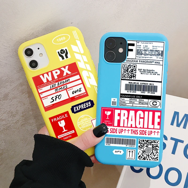Чехол для телефона с этикеткой экспресс почты iPhone 11 Pro XR X Xs Max 8 7 6 Plus 6S 5S SE