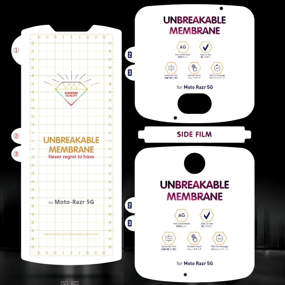 Hydrogel Film Soft Screen Protector - Transparent Clear Oleophobic Finish