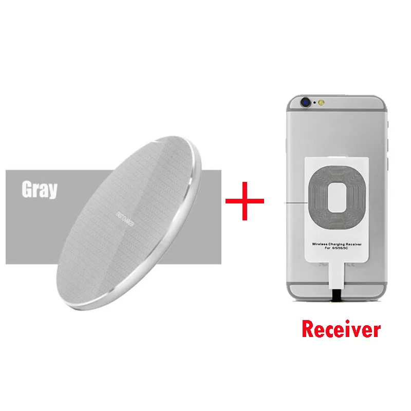 Grid texture gray Wireless Charger For Doogee S60 S70 Lite S90 Pro S95 Pro BL5000 BL7000 BL12000 S55 Lite Charging Pad Qi Receiver Phone Accessory - Тип штекера: Grid texture gray