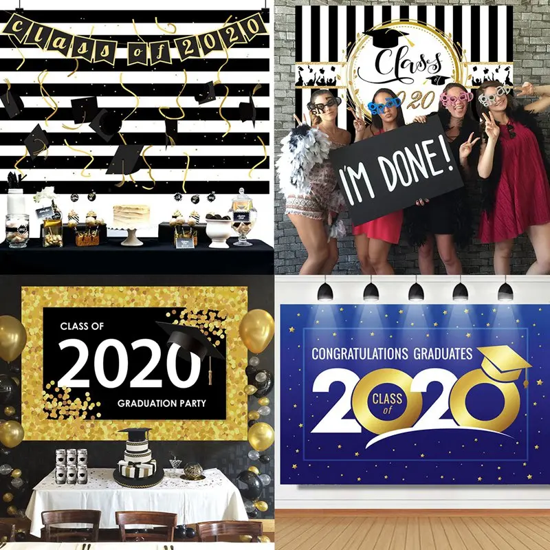 Congratulate Graduation Theme Photography Backdrop And Studio Props Diy Kit Birthday Party Supplies And Event Decorations