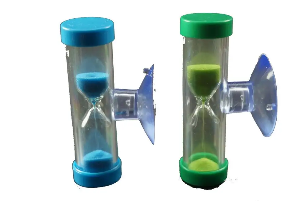 

2pcs/lot Mini Sandglass Hourglass for Tooth Brushing Timer Shower Timer with Suction Cup