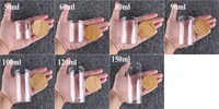 6pcs/lot 50ml 60ml 80ml 90ml 100ml 120ml 150ml Glass Candy Bottles With Bamboo Caps Pill Container Empty Bottles For Art Crafts 2