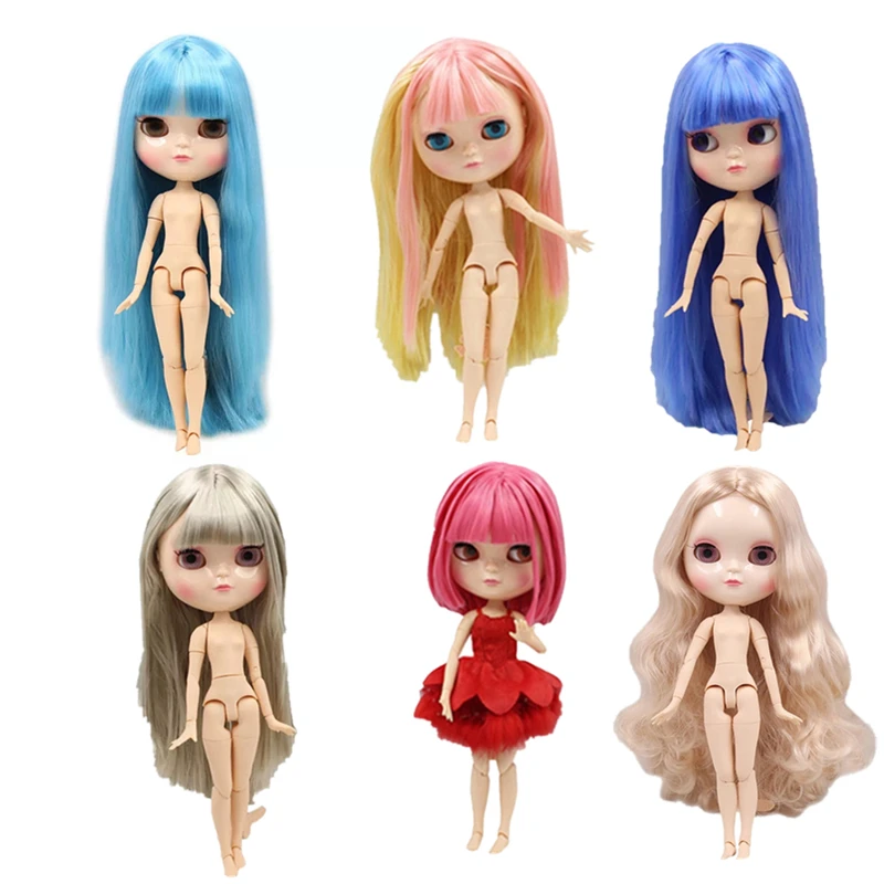 Boneca DBS ICY com corpo articulado, cabelo macio, pele branca e conjunto de mãos extras. Boneca nua AB, brinquedo para presente._voghion.com