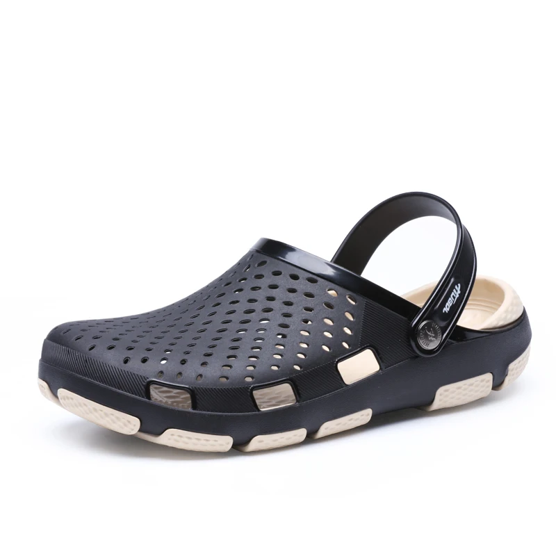 Летние новые мужские пляжные дышащие тапочки ТПУ садовые туфли Сабо обувь для мужчин мужские сандалии 41-45