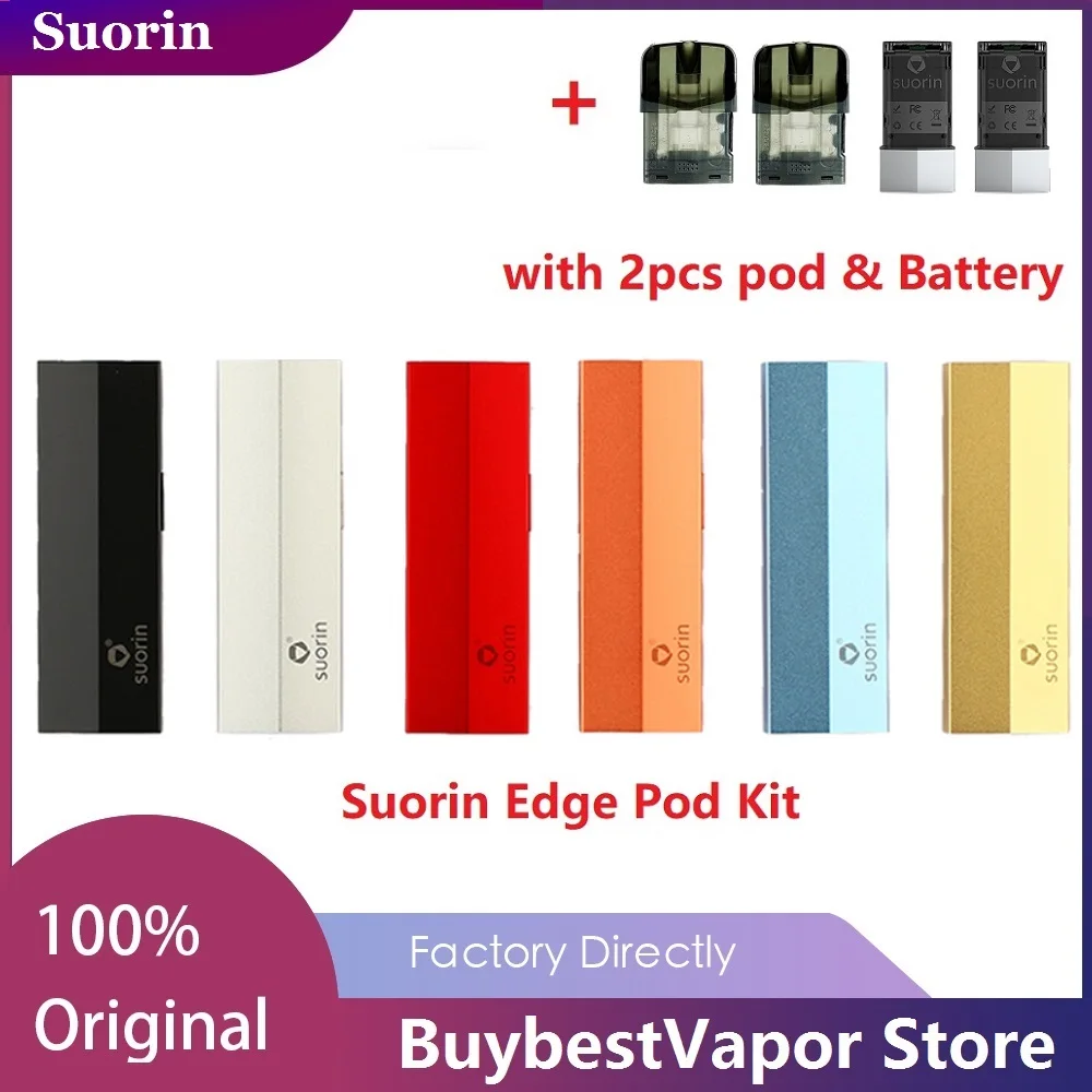 Оригинал Suorin Edge Pod Vape комплект с 2 шт. батарея 230 мАч и 2 шт. Suorin Edge Pod система комплект E Cig Vs Suorin Air/Drag Nano