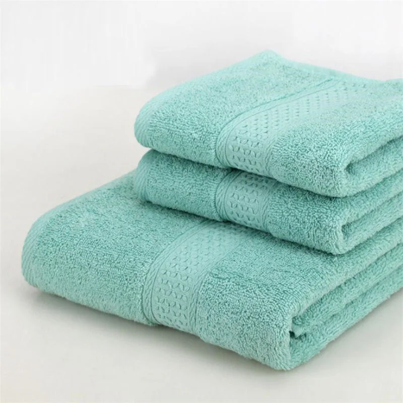 Fashion Hotel Towel Sets 3 Pieces Each Set Towel Combed Cotton Adult Bath Towel Hand Towel Sets 140x70cm 74x33cm 17 Colors 4